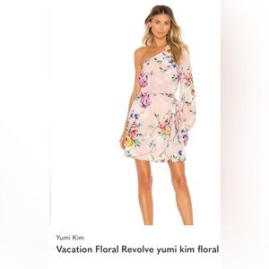 Yumi Kim Pink Floral One-Shoulder Dress